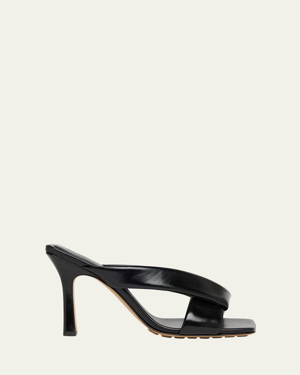 Bottega Veneta Criss Cross Padded Leather Slide Sandals In Fondant