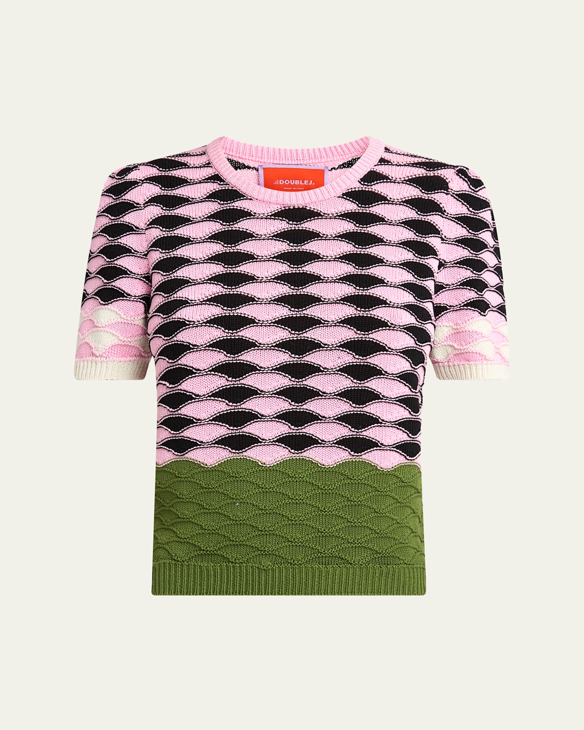 La Doublej Sunset Colorblocked Knit Tee