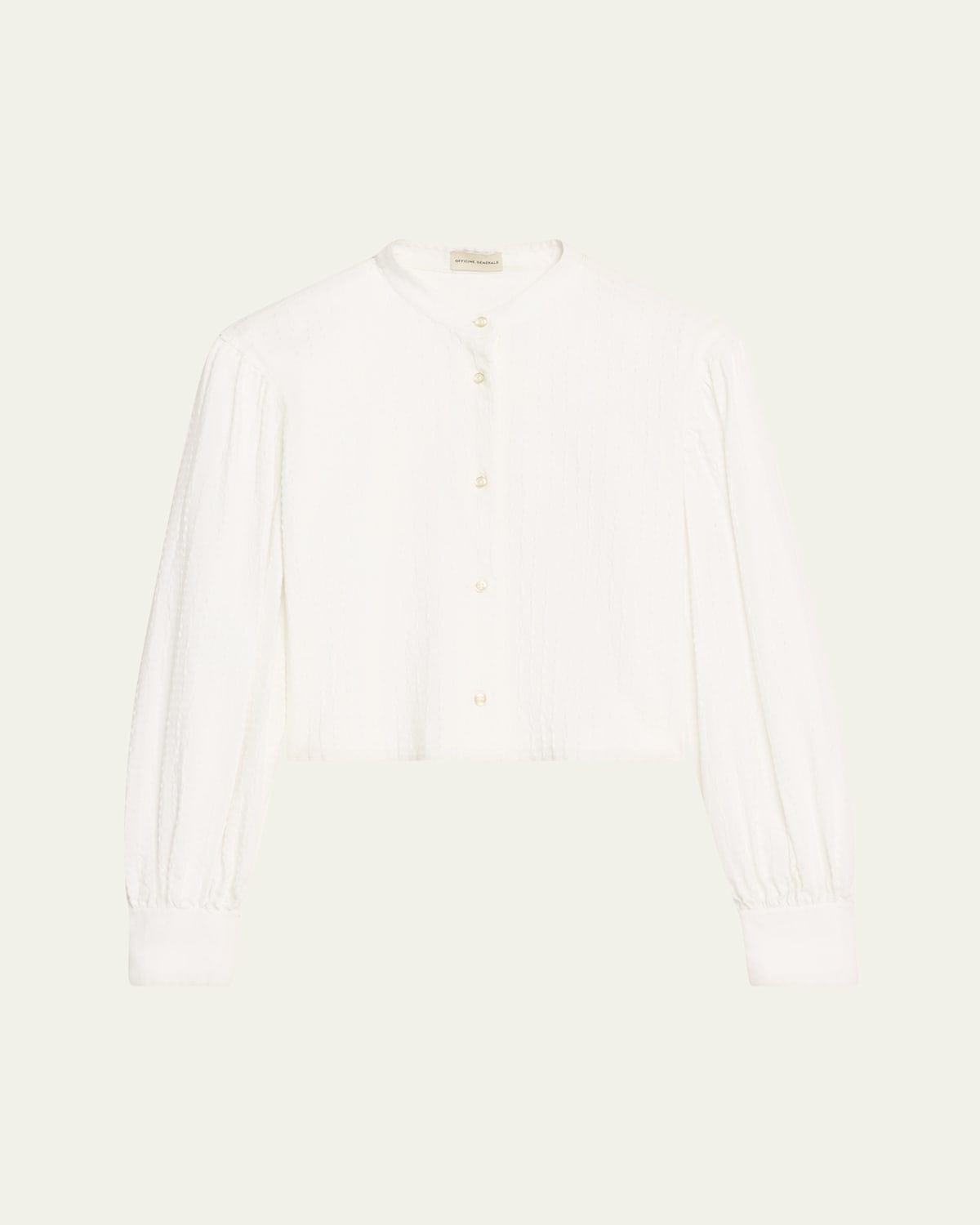 OFFICINE GENERALE ADELINE TEXTURED LONG-SLEEVE SHIRT 