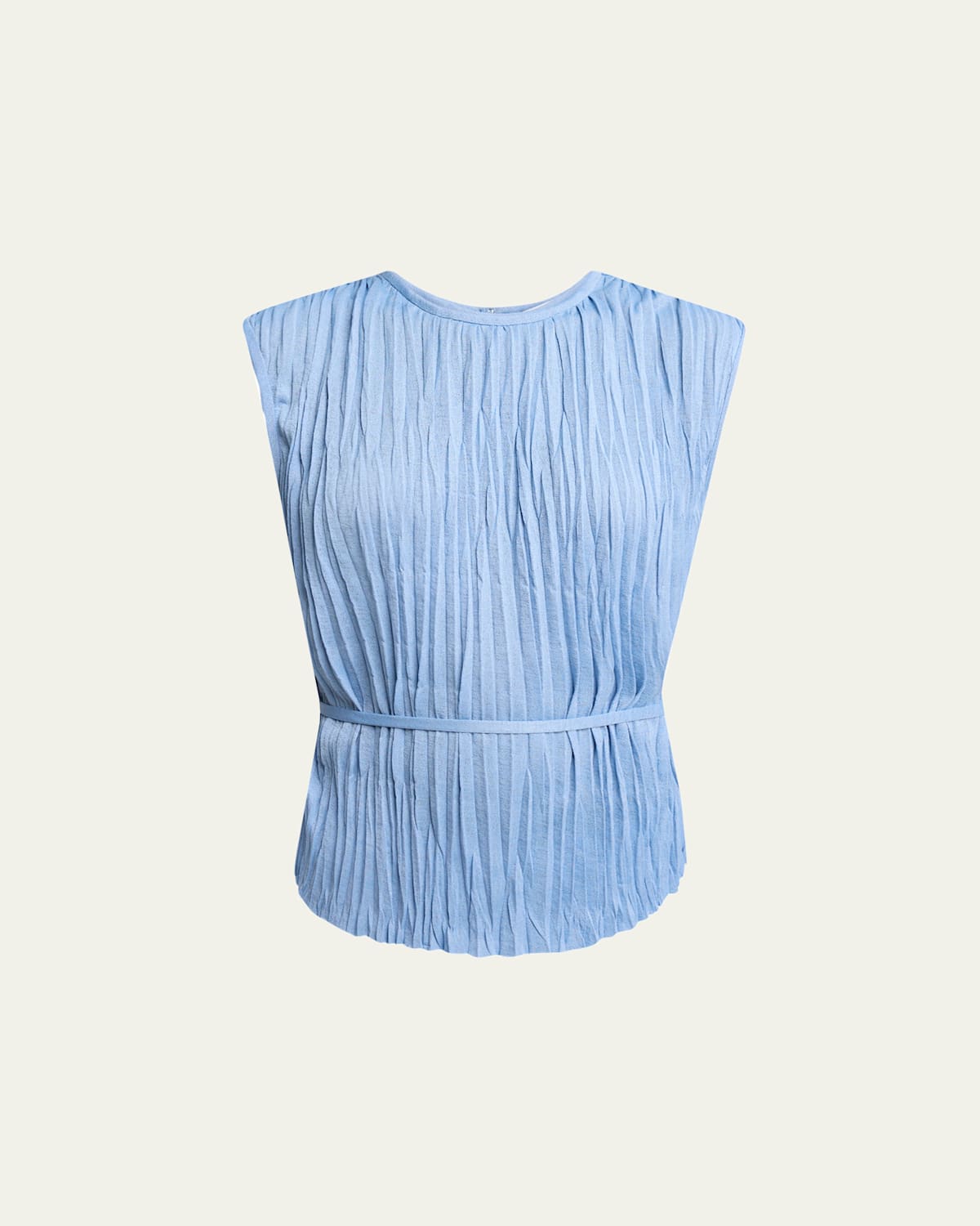 Shop Proenza Schouler Lyra Pleated Jersey Top In Pool