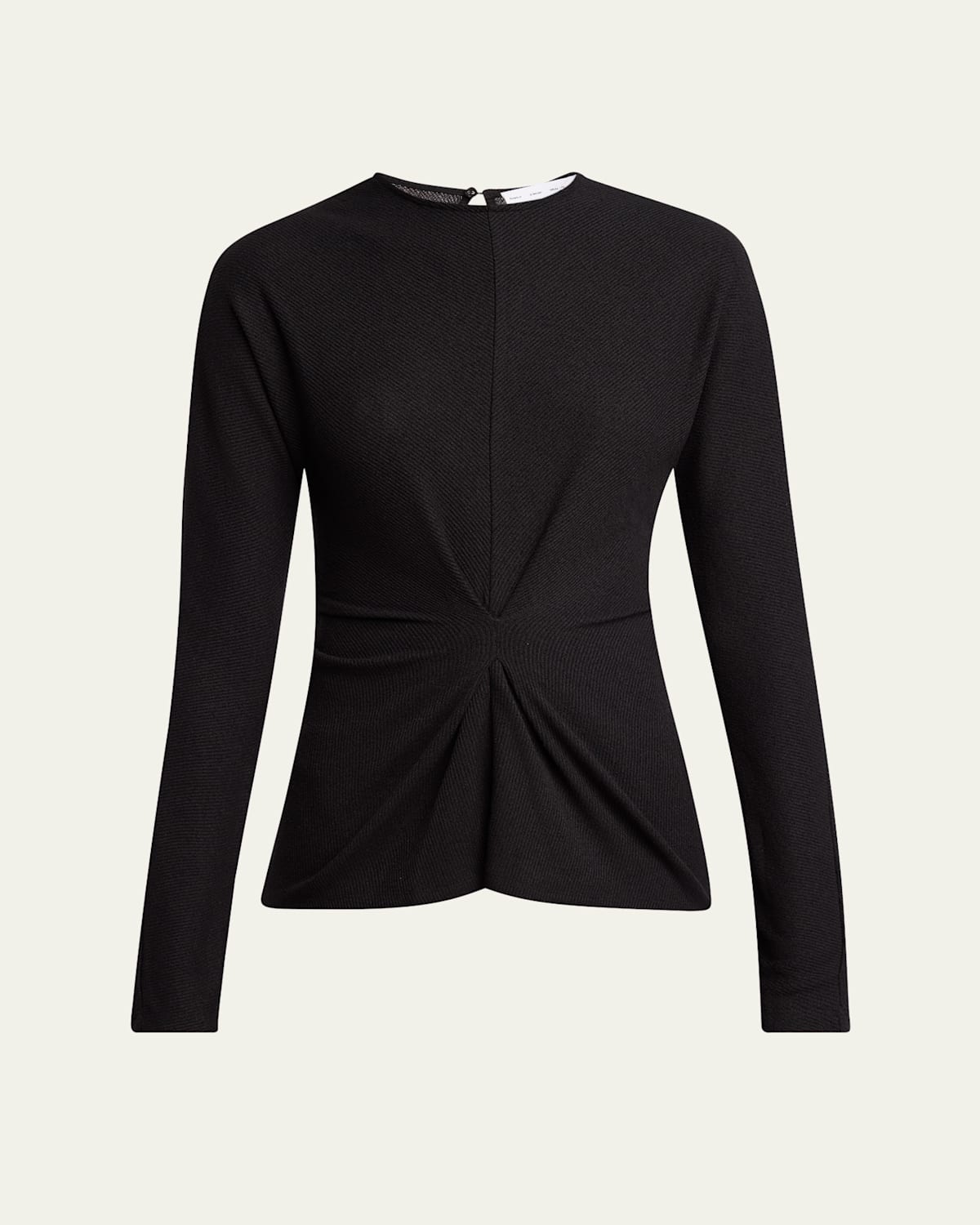 Proenza Schouler Heather Twisted Rib Top In Black