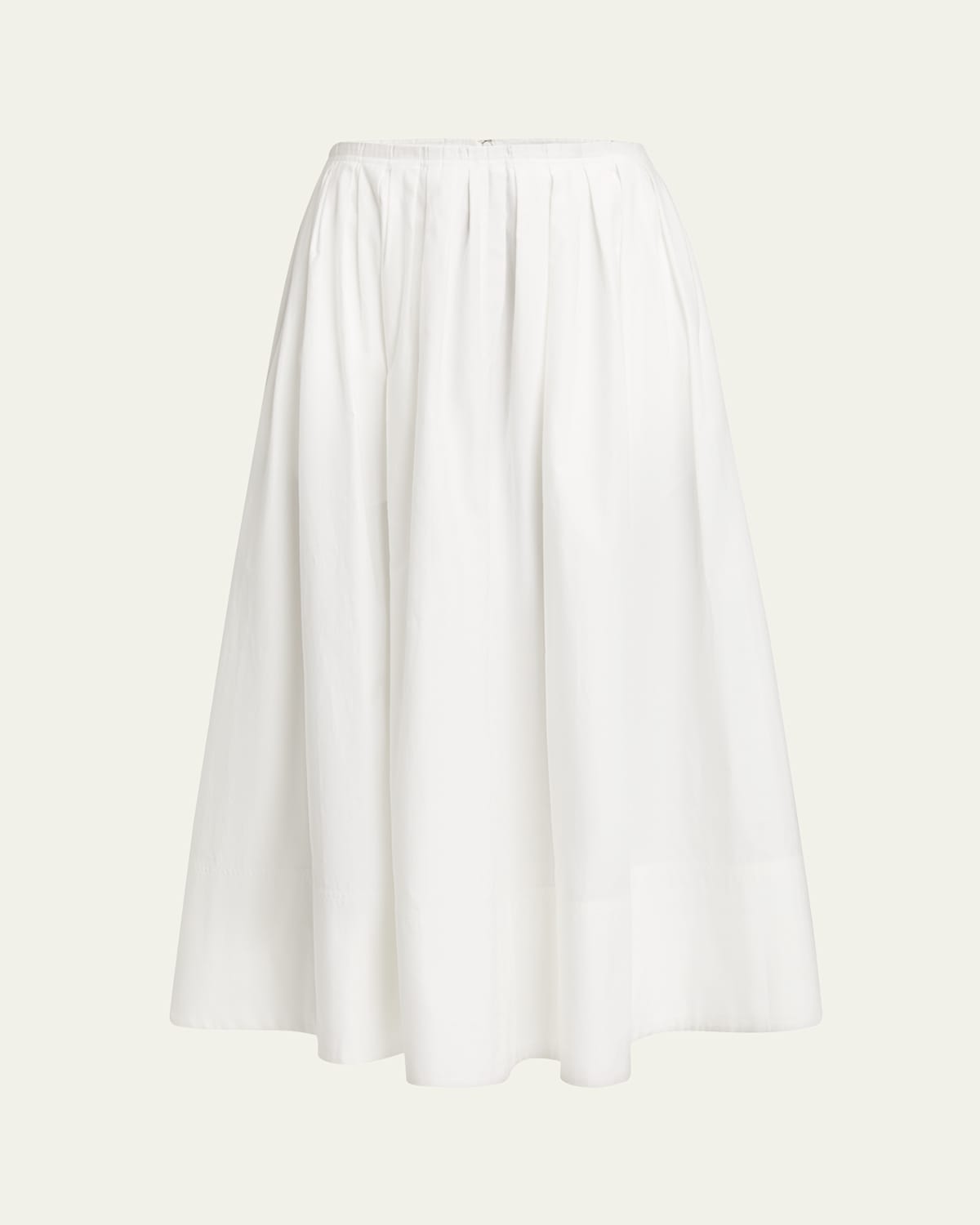 Proenza Schouler Austin A-line Cotton Sateen Skirt In White