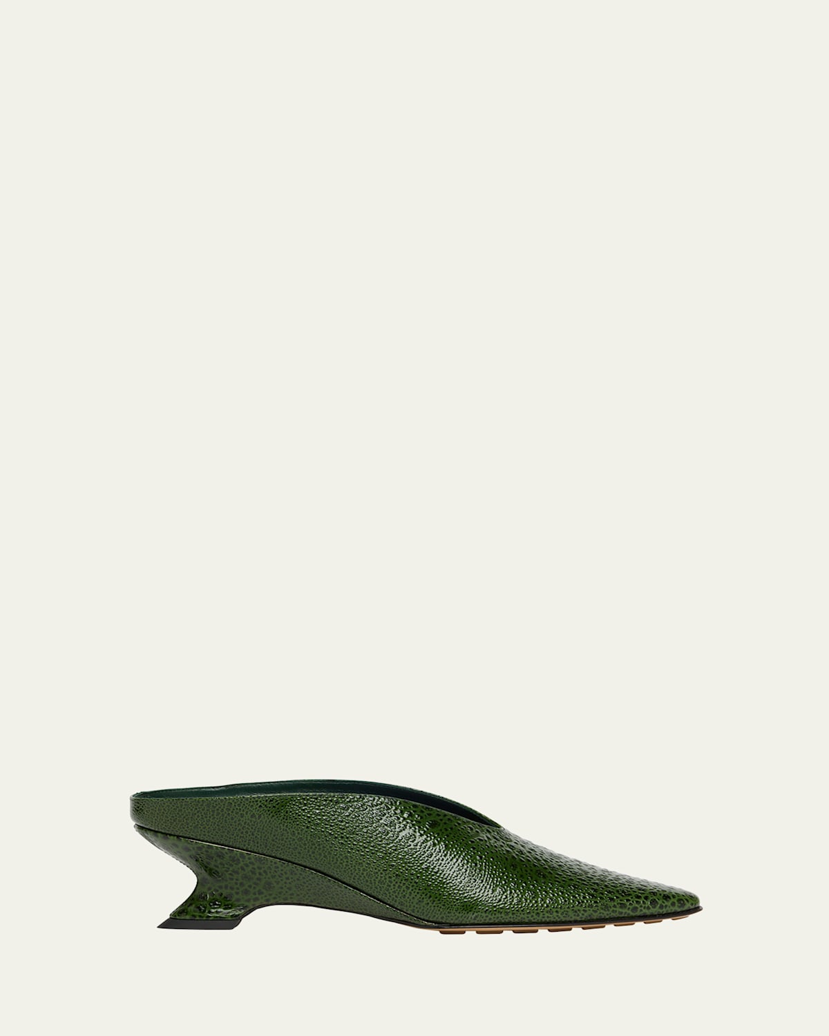 Bottega Veneta Frog-print Leather Kitten-heel Mules