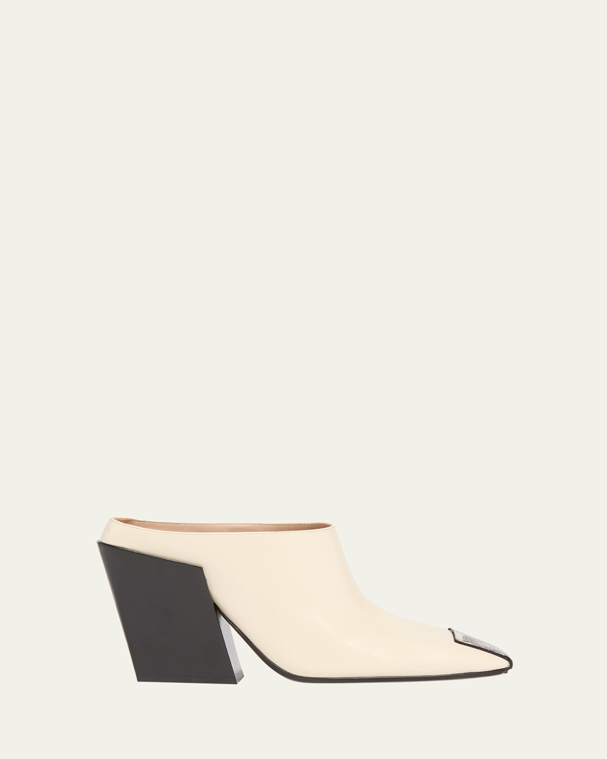 Bottega Veneta Okinawa Mixed Leather Square-toe Mules In Sea