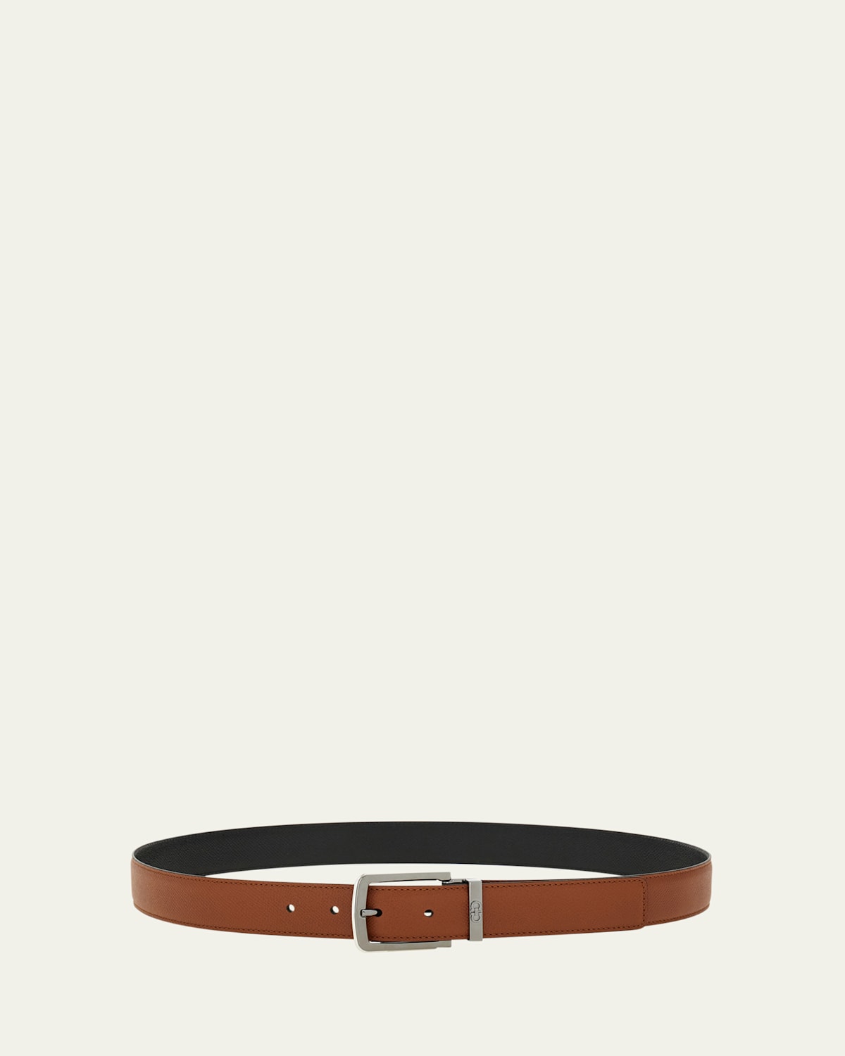 Ferragamo Men's Reversible Leather Belt In Brown