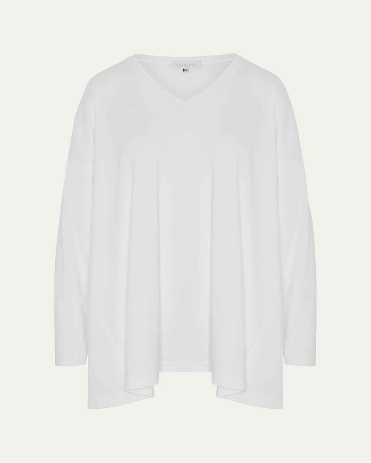 Side-Paneled V-Neck T-Shirt (Long Length)