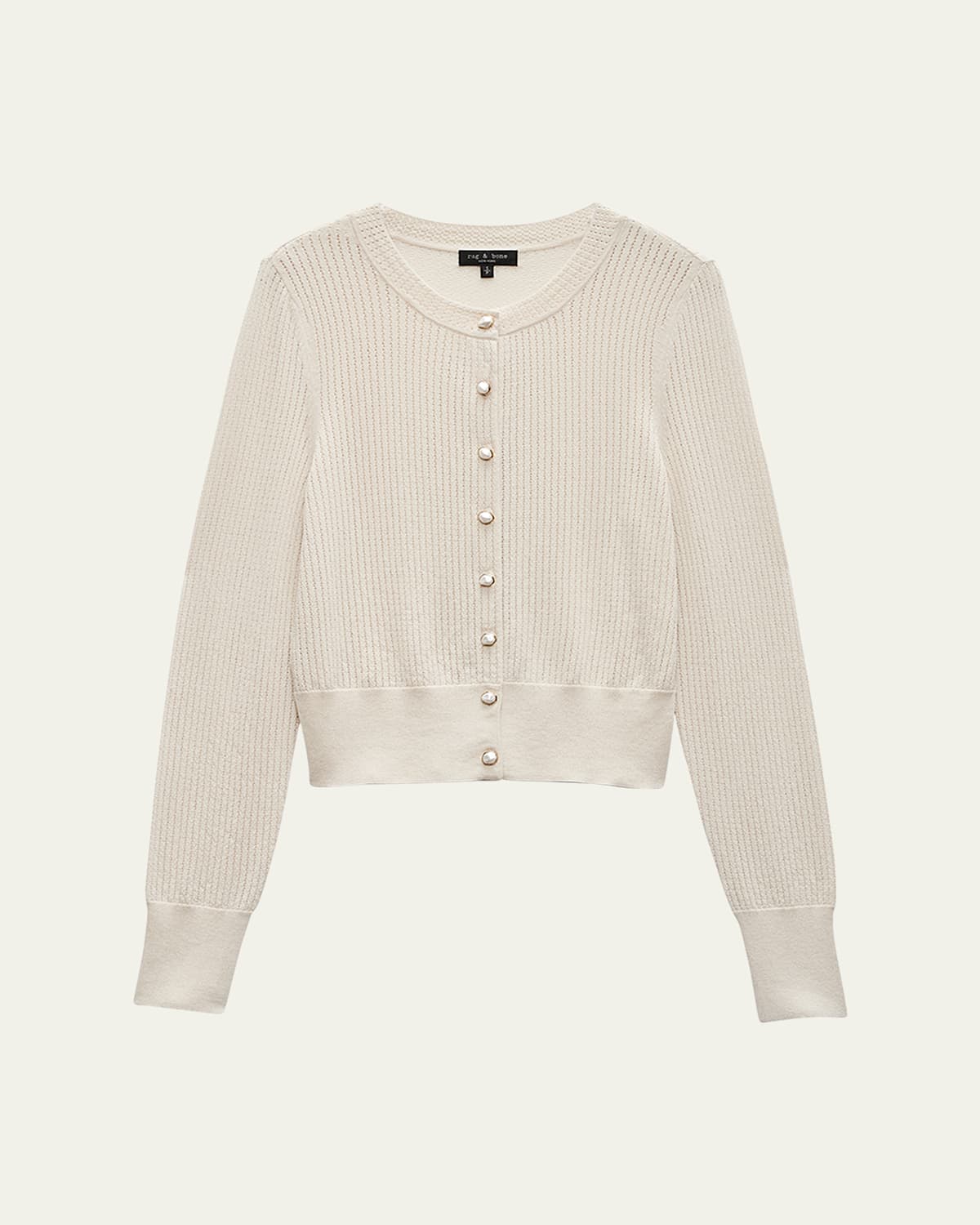 RAG & BONE MOLLY POINTELLE KNIT CARDIGAN 