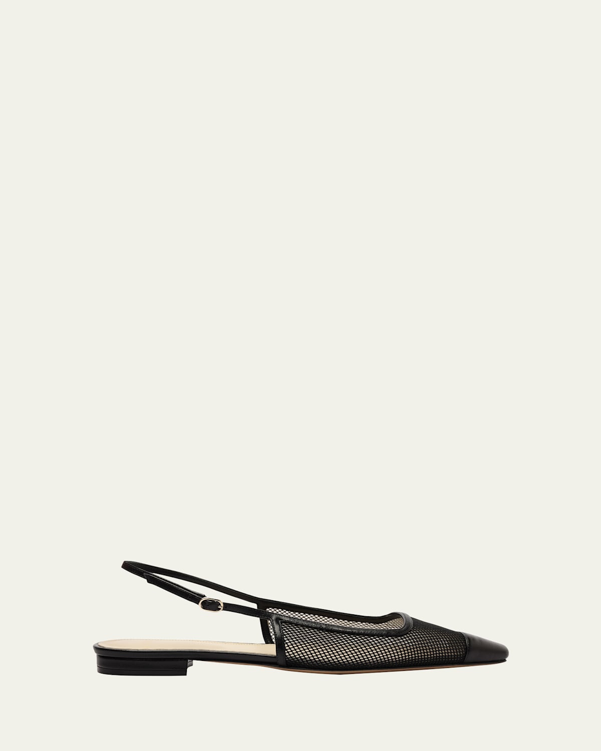 Olivia Net Mesh Slingback Ballerina Flats