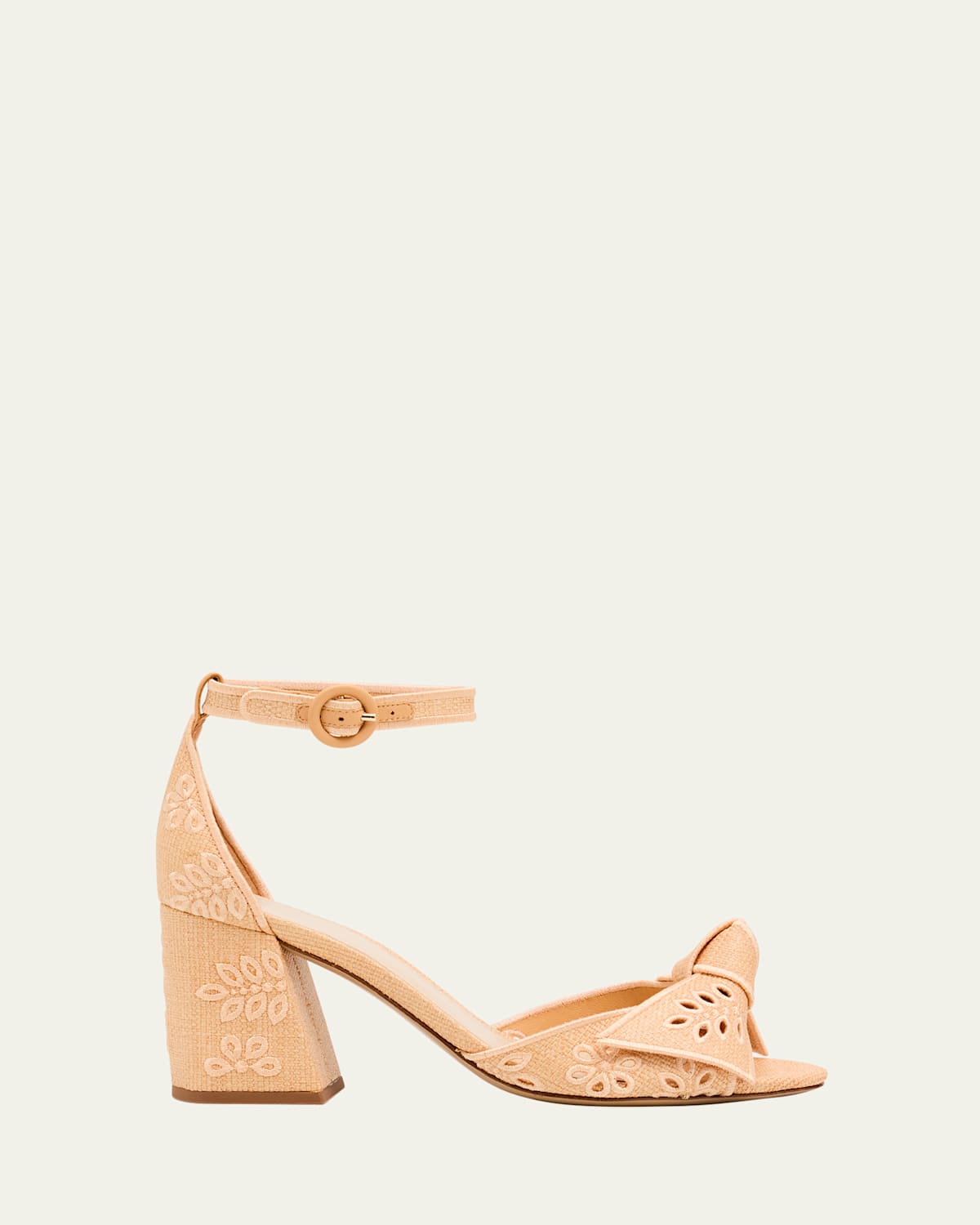 Alexandre Birman Maxi Clarita Embroidered Raffia Sandals