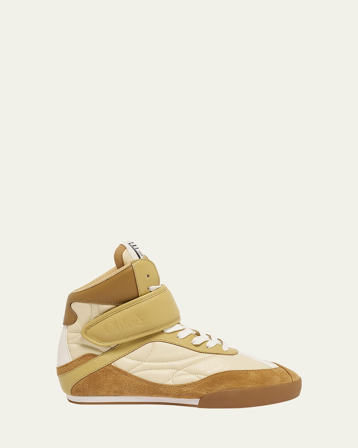 Chloé Kick Mixed Leather High-top Sneakers