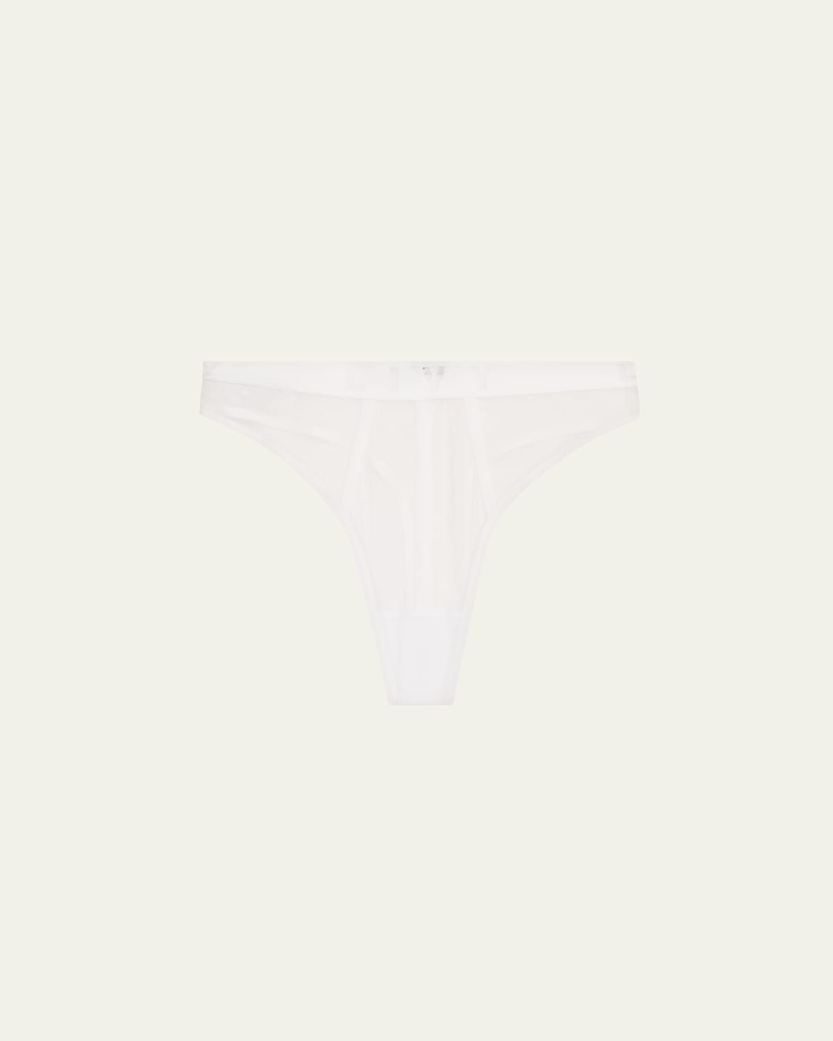 Livy Blue Monday Stretch Tulle Tanga In White