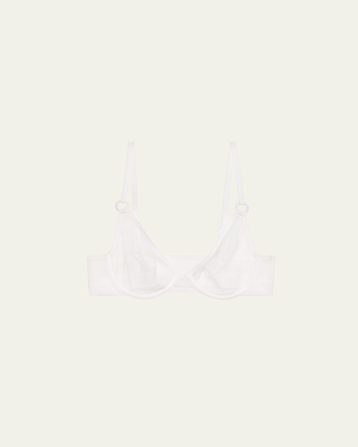 Livy Blue Monday Stretch Tulle Balcony Bra In White