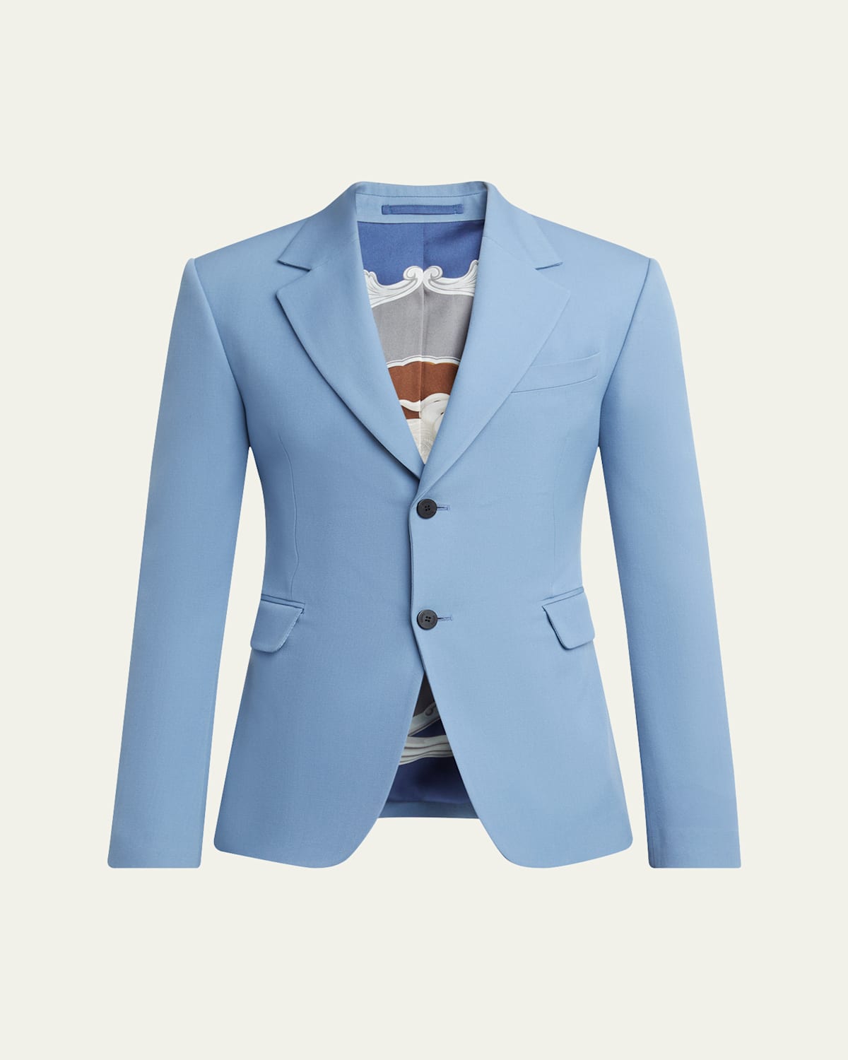 Versace Men's Wool Grain De Poudre Sport Coat In Blue