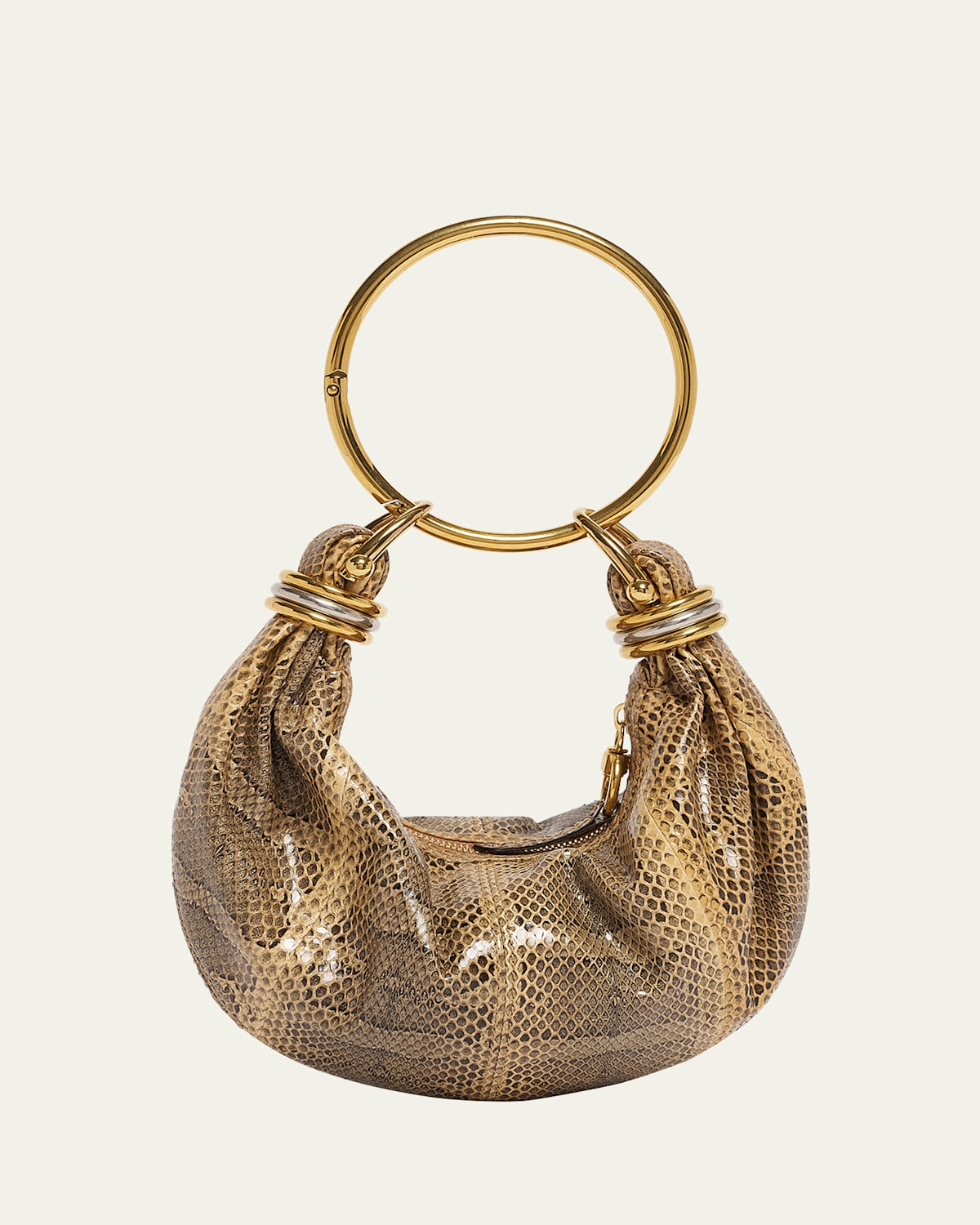 Chloé Bracelet Embellished Watersnake Shoulder Bag In Bracelet Bag In Ayers