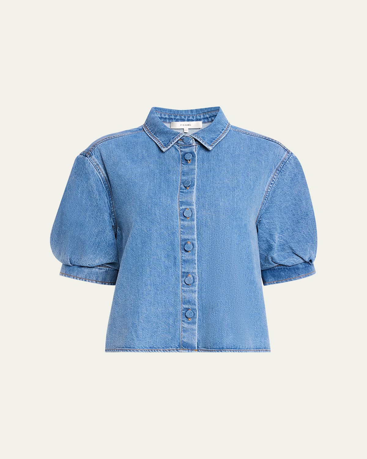 Frame The Billow Short Sleeve Shirt In Subtle