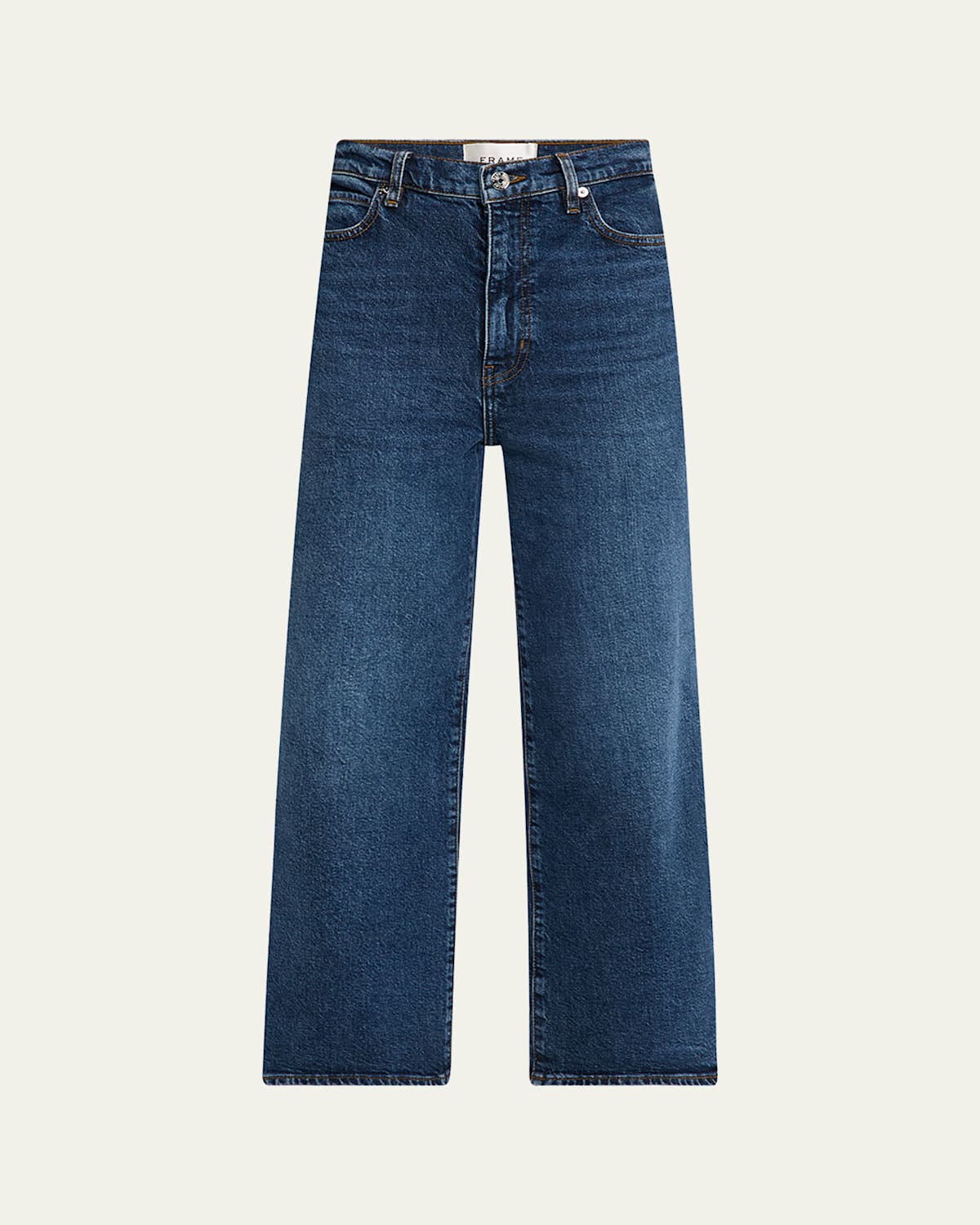 Frame The Wide Crop Jeans In Blue