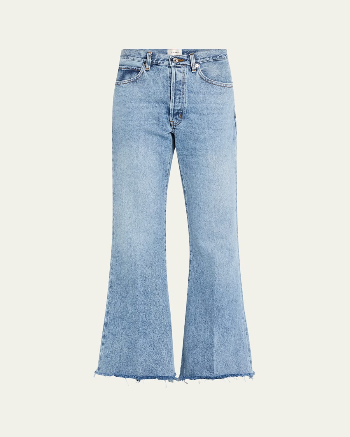 Frame The Lax Flare Jeans In Alderton Raw Fray
