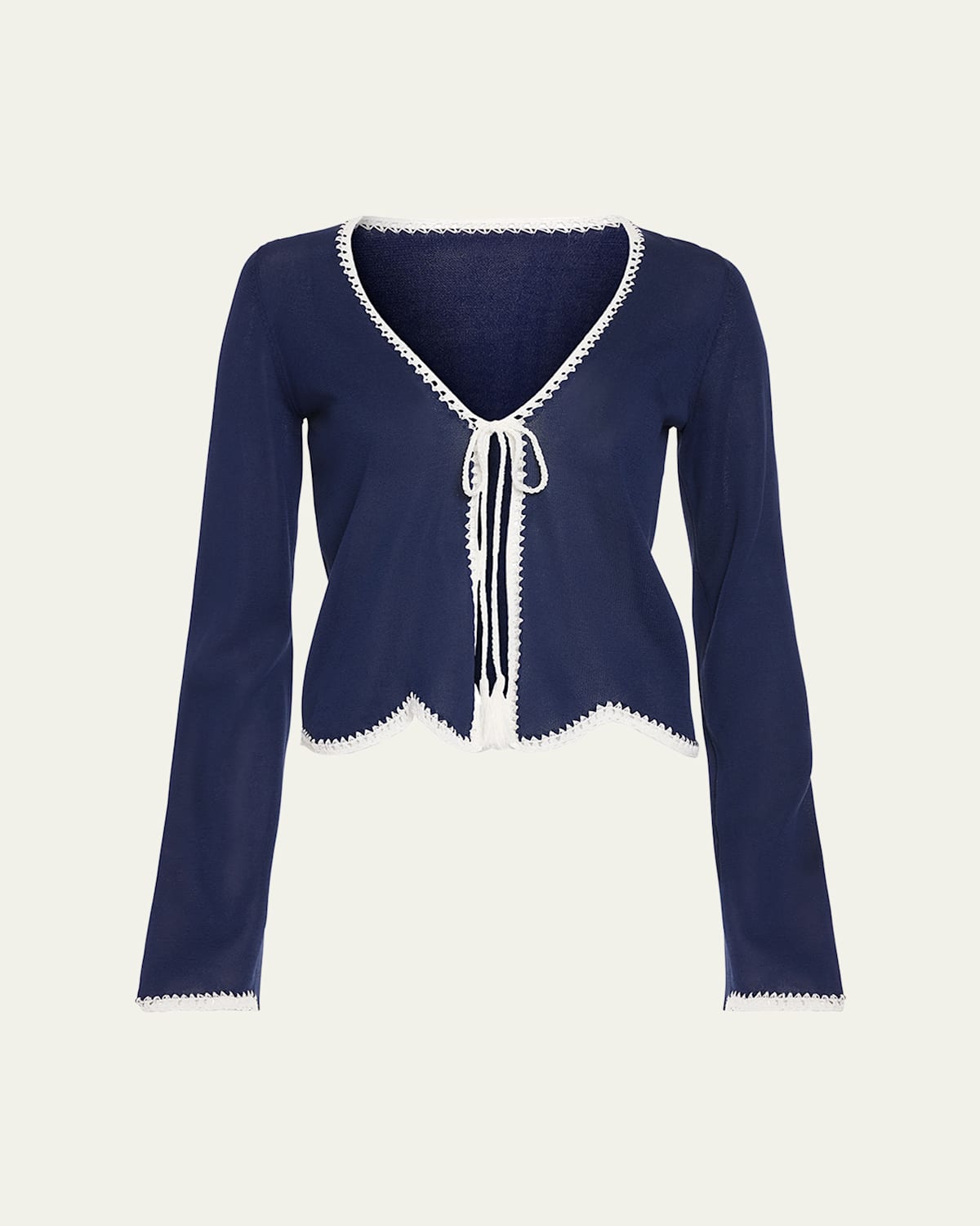 Tara Crochet-Trim Cardigan