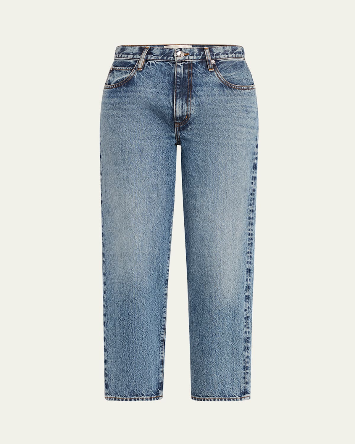 Frame The Hang High-rise Straight-leg Jeans In Blue