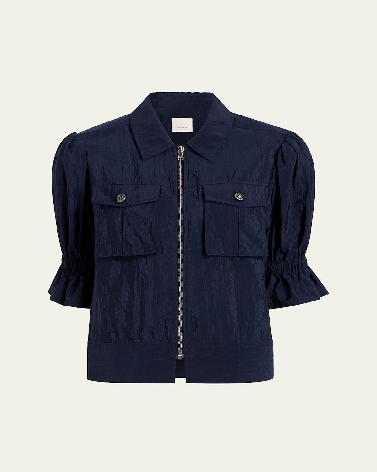 Cinq À Sept Cinq A Sept Boucle Holly Short Sleeve Jacket In Navy