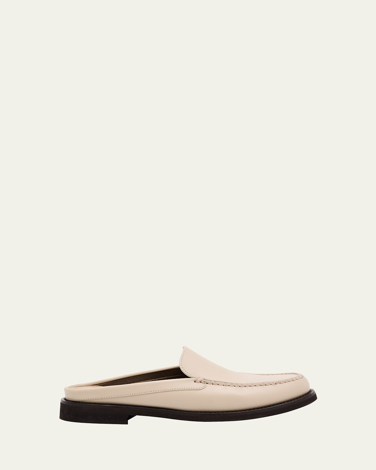 Brunello Cucinelli Calfskin Leather Loafer Mules