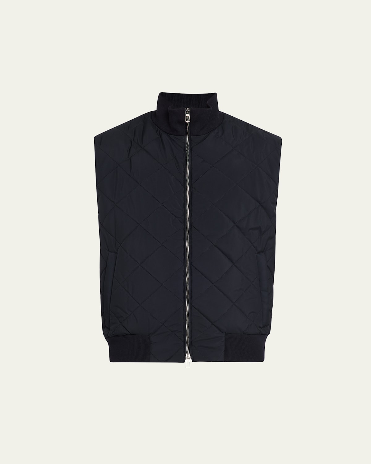 Loro Piana Ampay Quilted Windwish™ Gilet In W538 Blue Navy