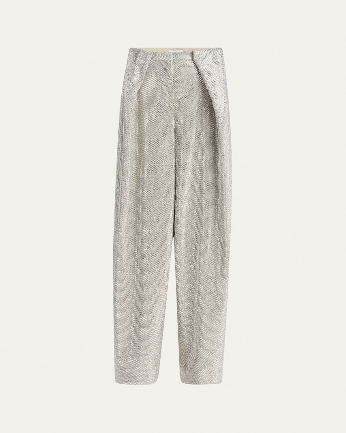 Stella Mccartney Crystal Hotfix Balloon Trouser In Pebble
