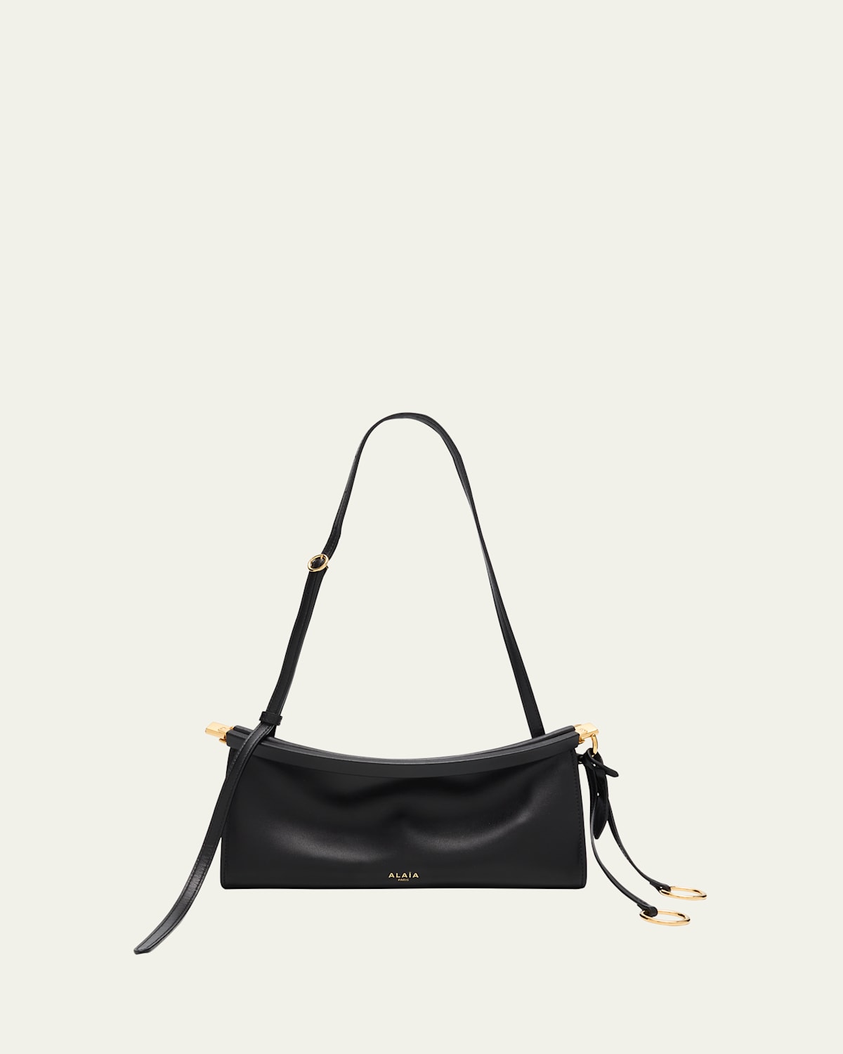 ALAÏA LE CLICK SMALL SHOULDER BAG IN GLOSSY LEATHER 