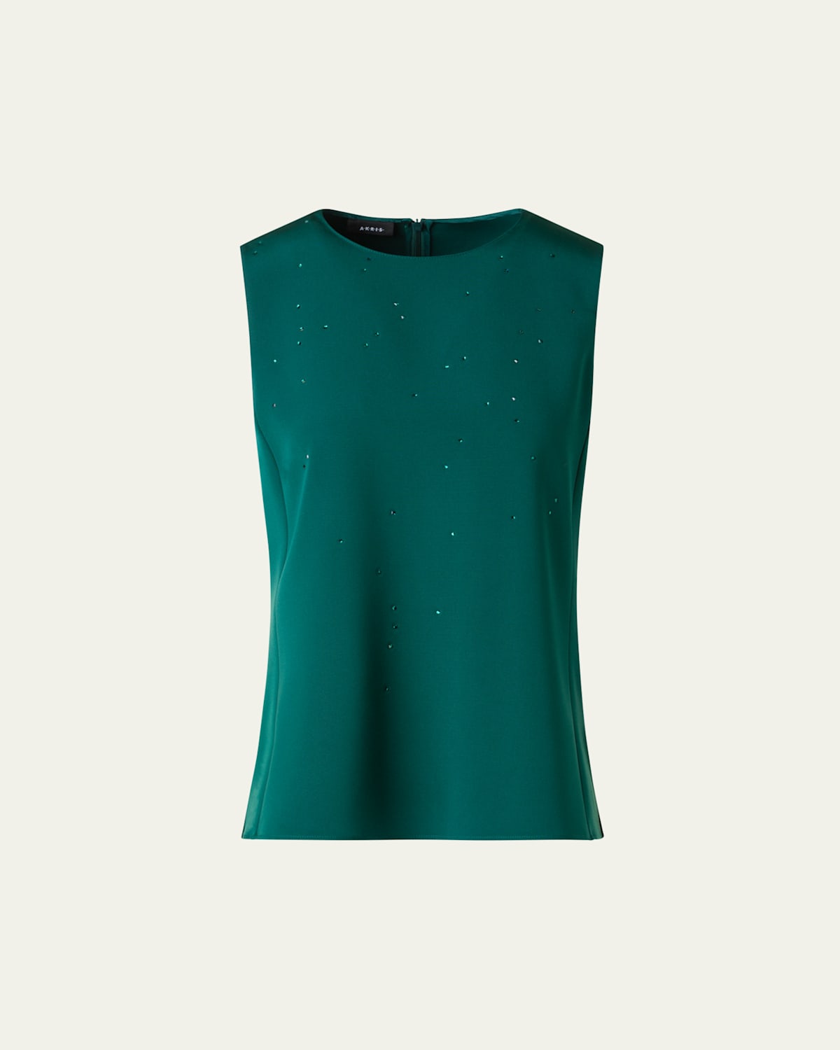 Akris Swarovski Stars Silk Crepe Blouse