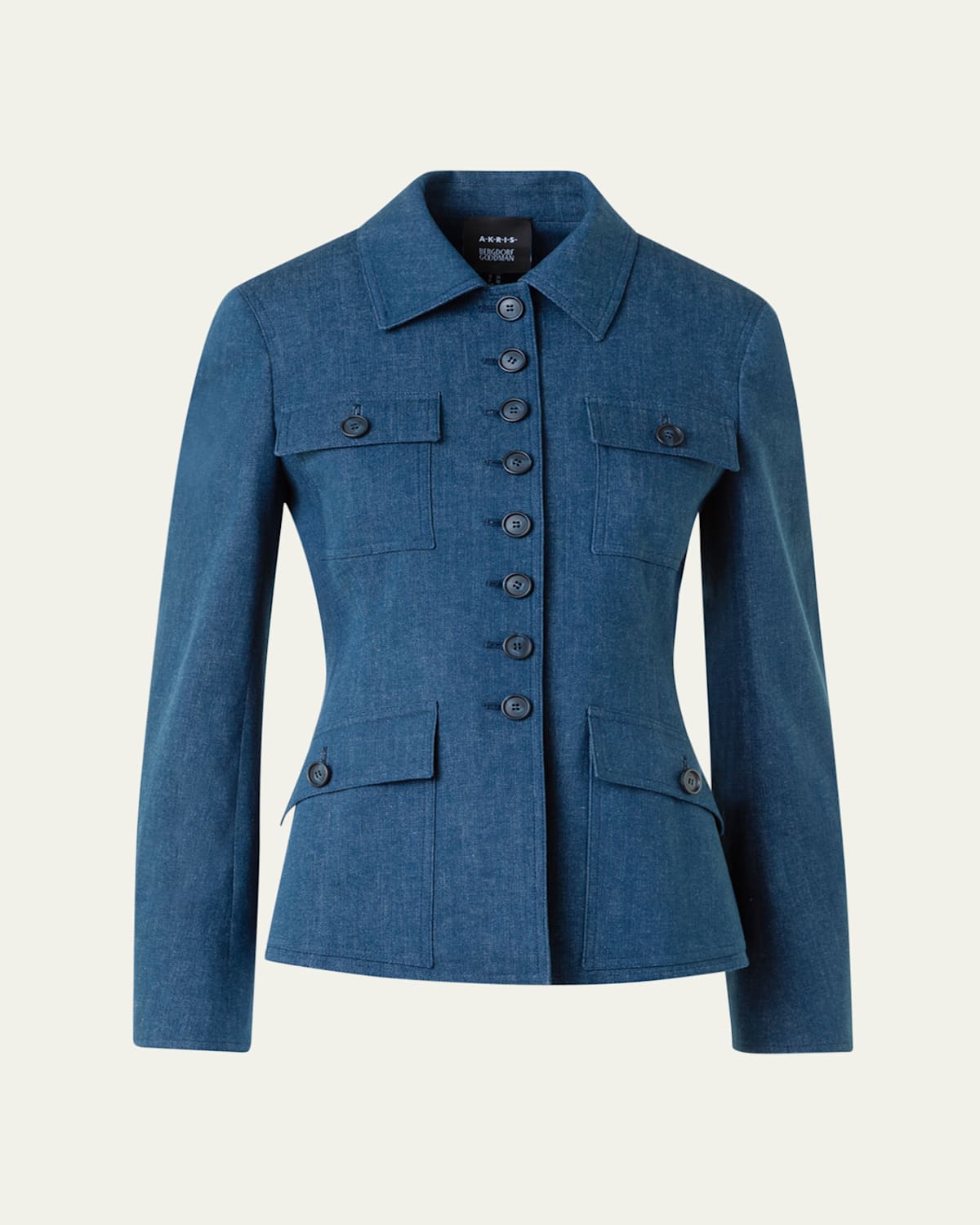 Akris Delia Stretch Denim Jacket