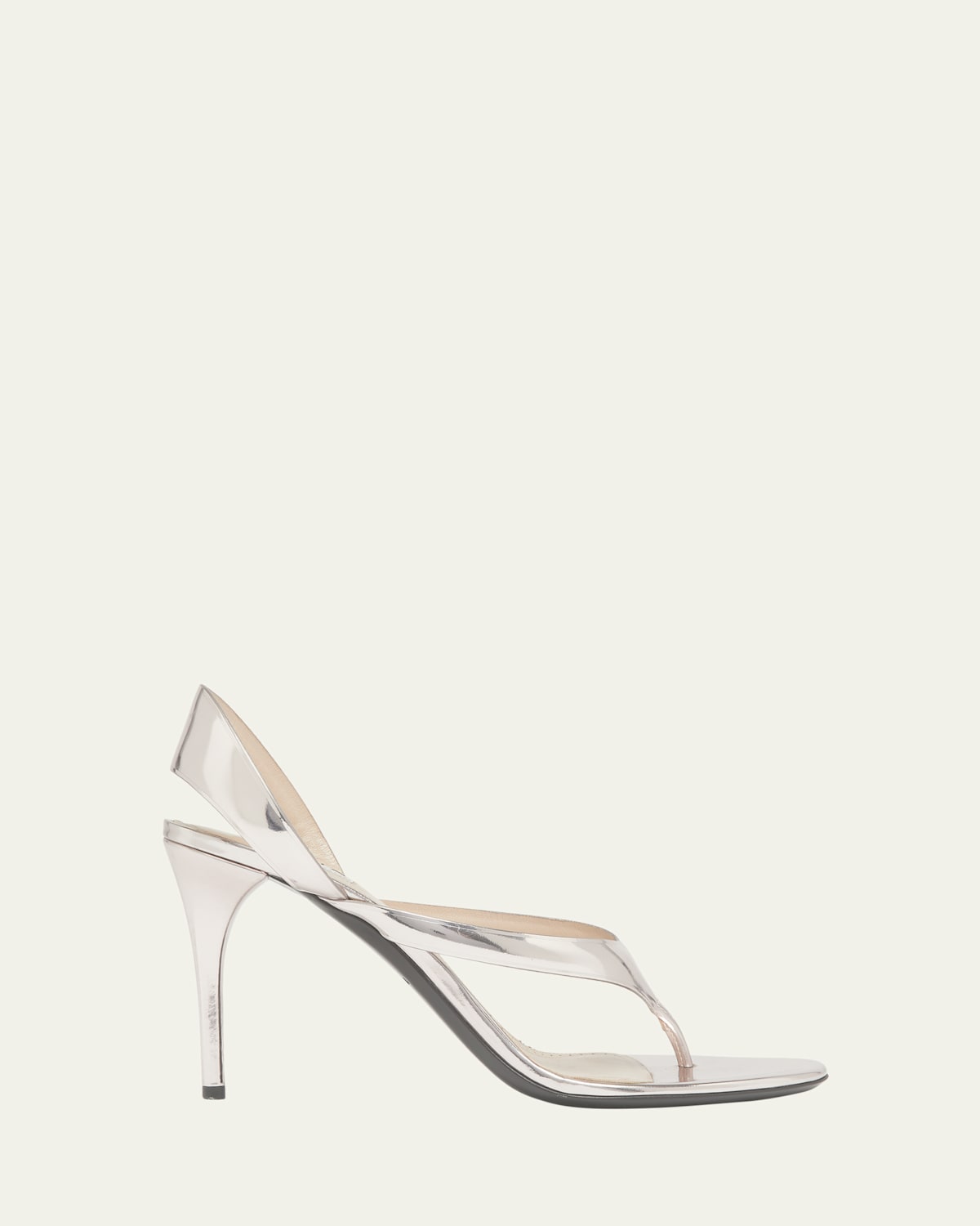 Tong Metallic Leather Sandals