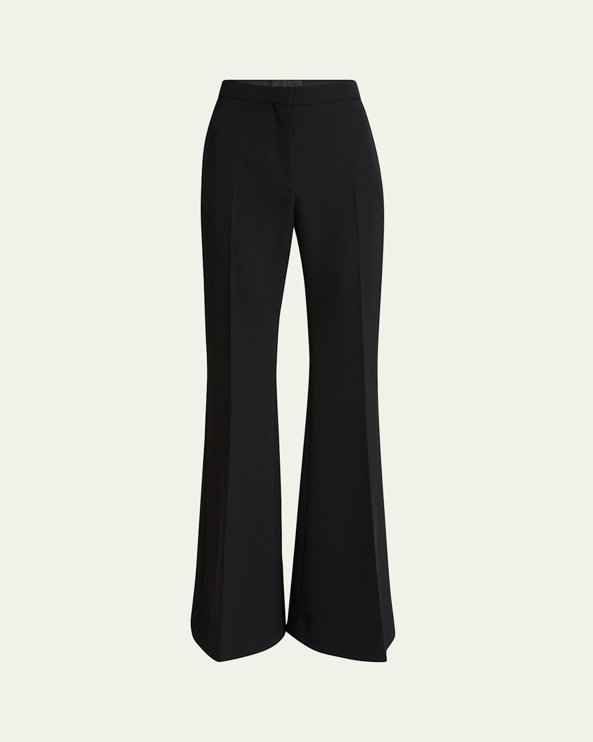 Shop Givenchy Flared Wool Trousers In Black