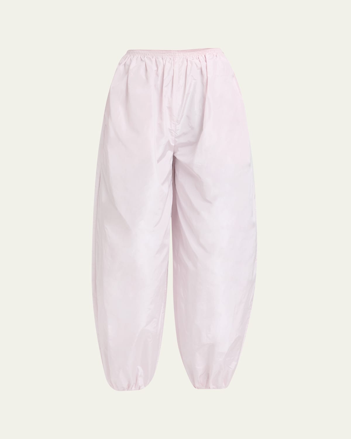 Shop Alaïa Balloon Silk Taffeta Pants In Rose Pale