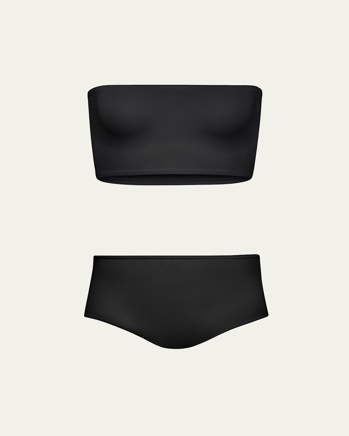 Shop Alaïa Bra Tube Top And Underwear Set In Noir Alaia