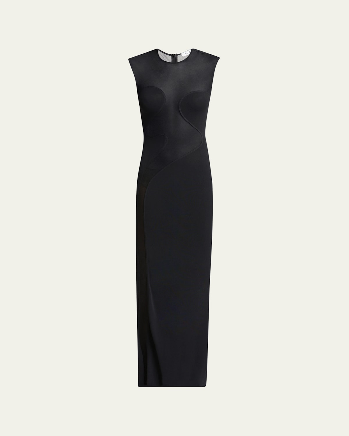 ALAÏA MESH MOLDED CUTOUT GOWN 