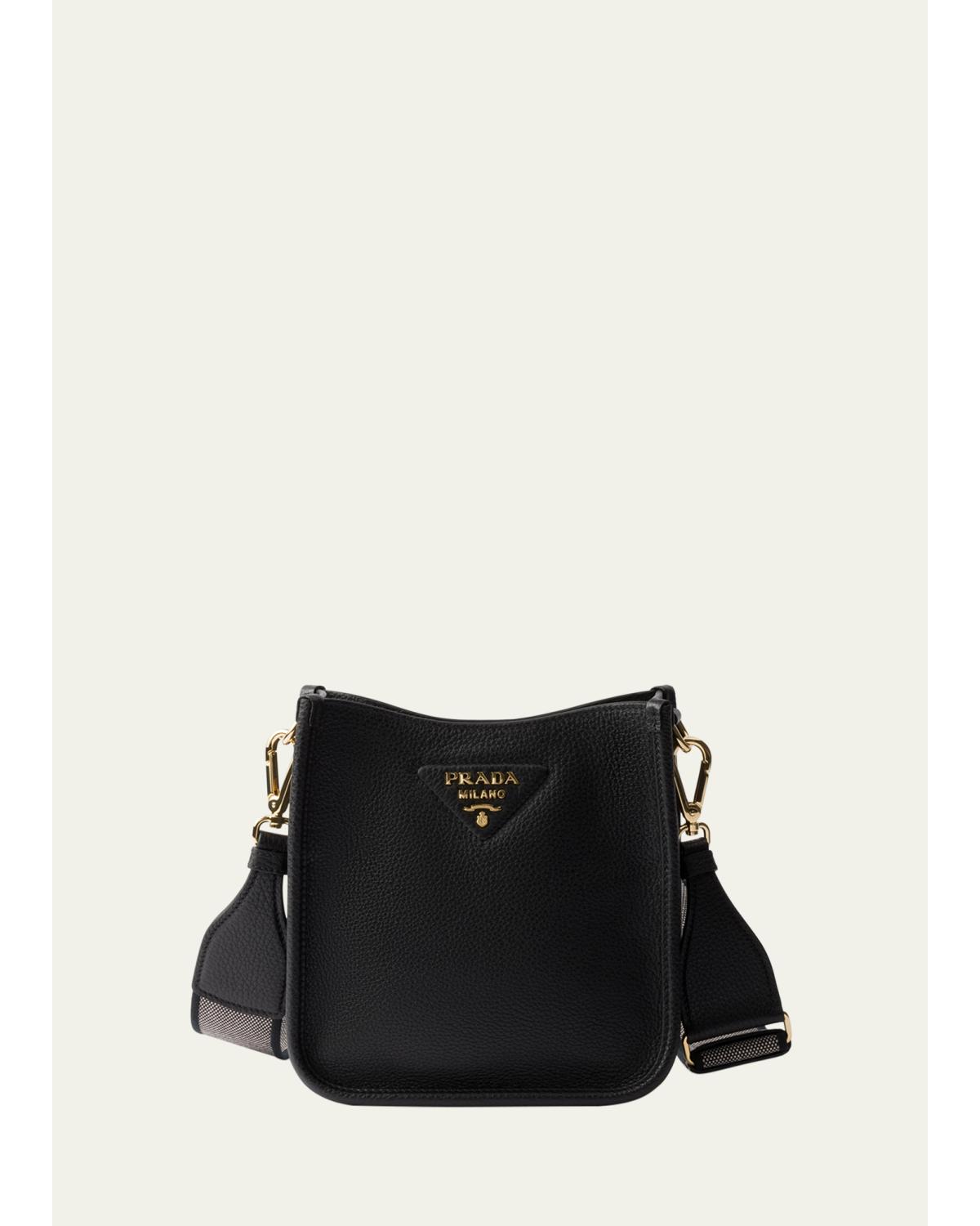 Mini Daino Soft Leather Hobo Crossbody Bag