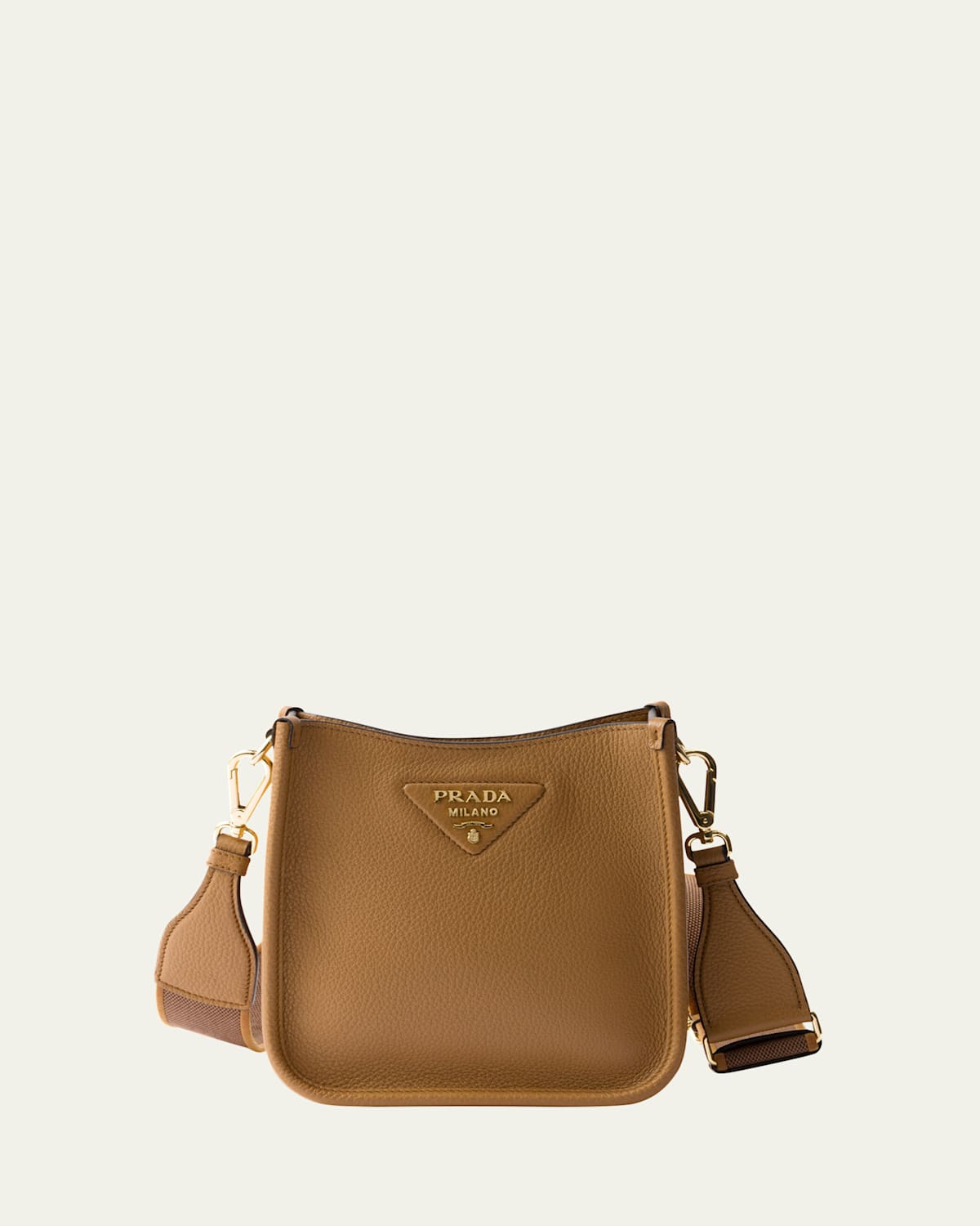 Prada Mini Daino Soft Leather Hobo Crossbody Bag