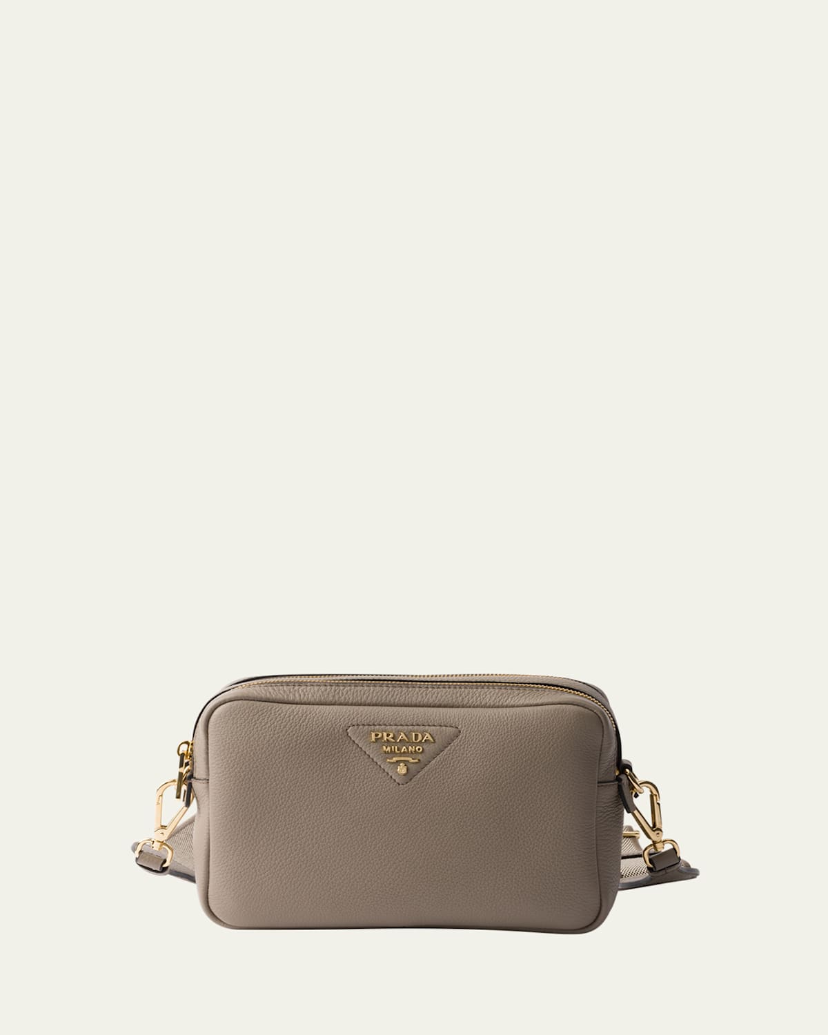 Prada Daino Soft Leather Camera Crossbody Bag In F03qh Argilla 1 N