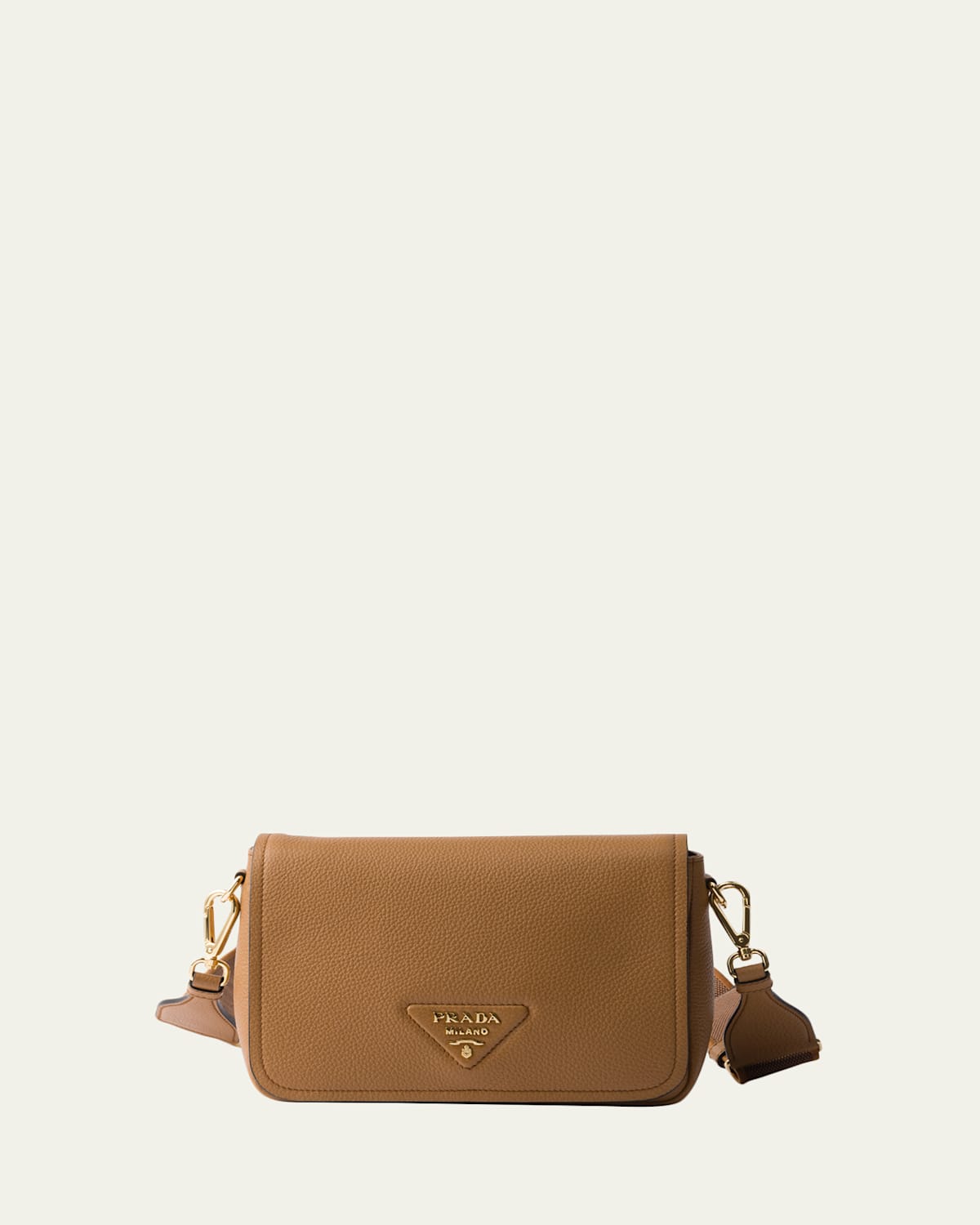 Prada Daino Flap Soft Leather Crossbody Bag