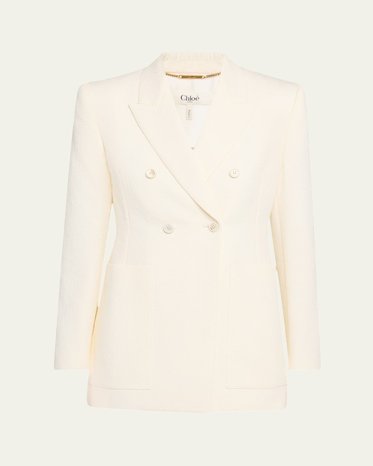 Chloé Paisley Jacquard Double-breasted Jacket