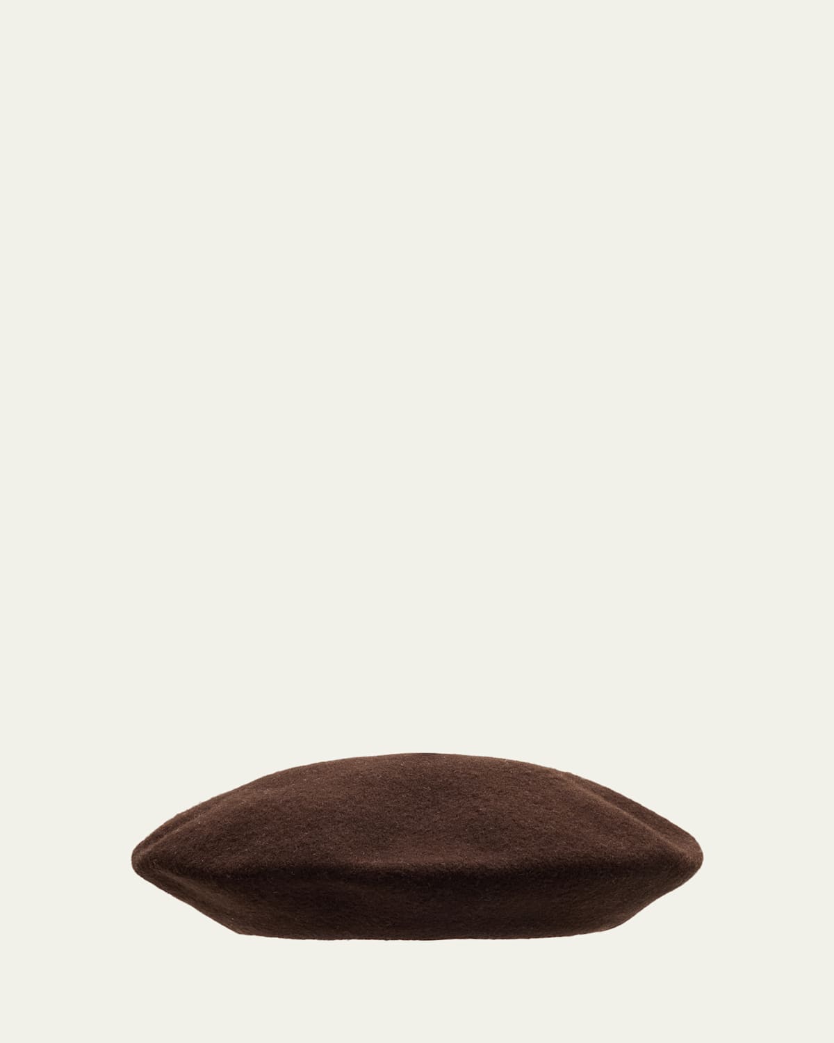 Brunello Cucinelli Monili Wool Beret In Brown