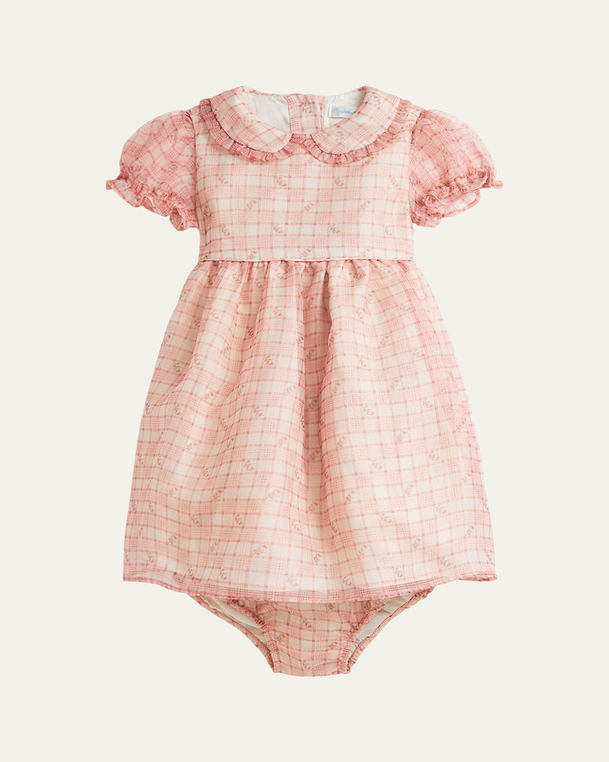 Polo Ralph Lauren Girl's Gingham & Floral-print Dress W/ Bloomers In Rose Bud Plaid