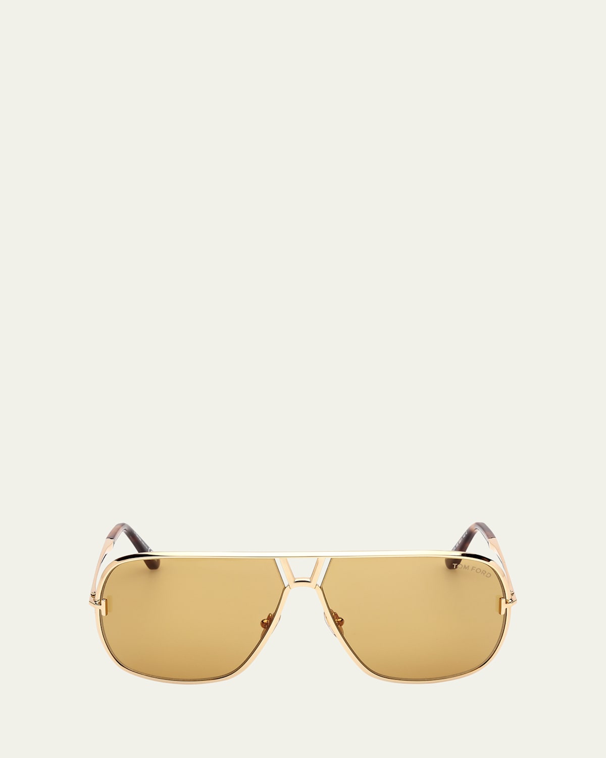 Tom Ford Stavros Aviator Metal Sunglasses In Brwgld