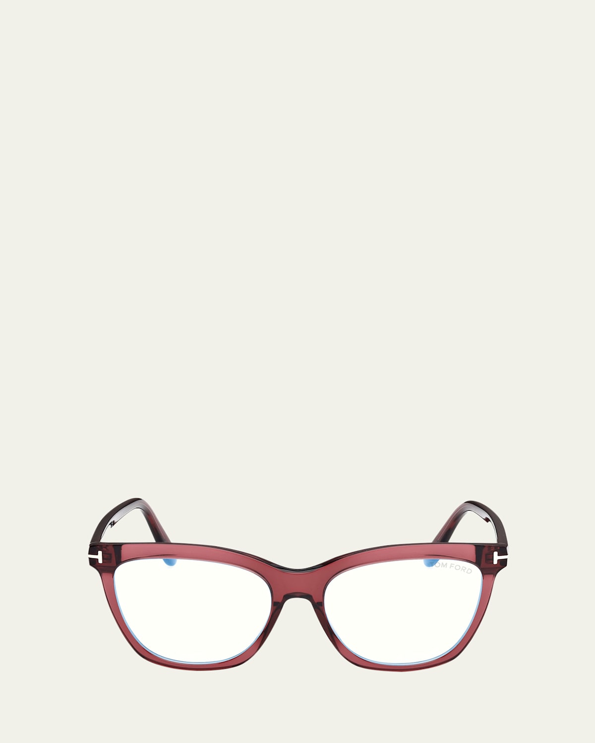 Tom Ford Butterfly Blue Block Optical Frames In Redo