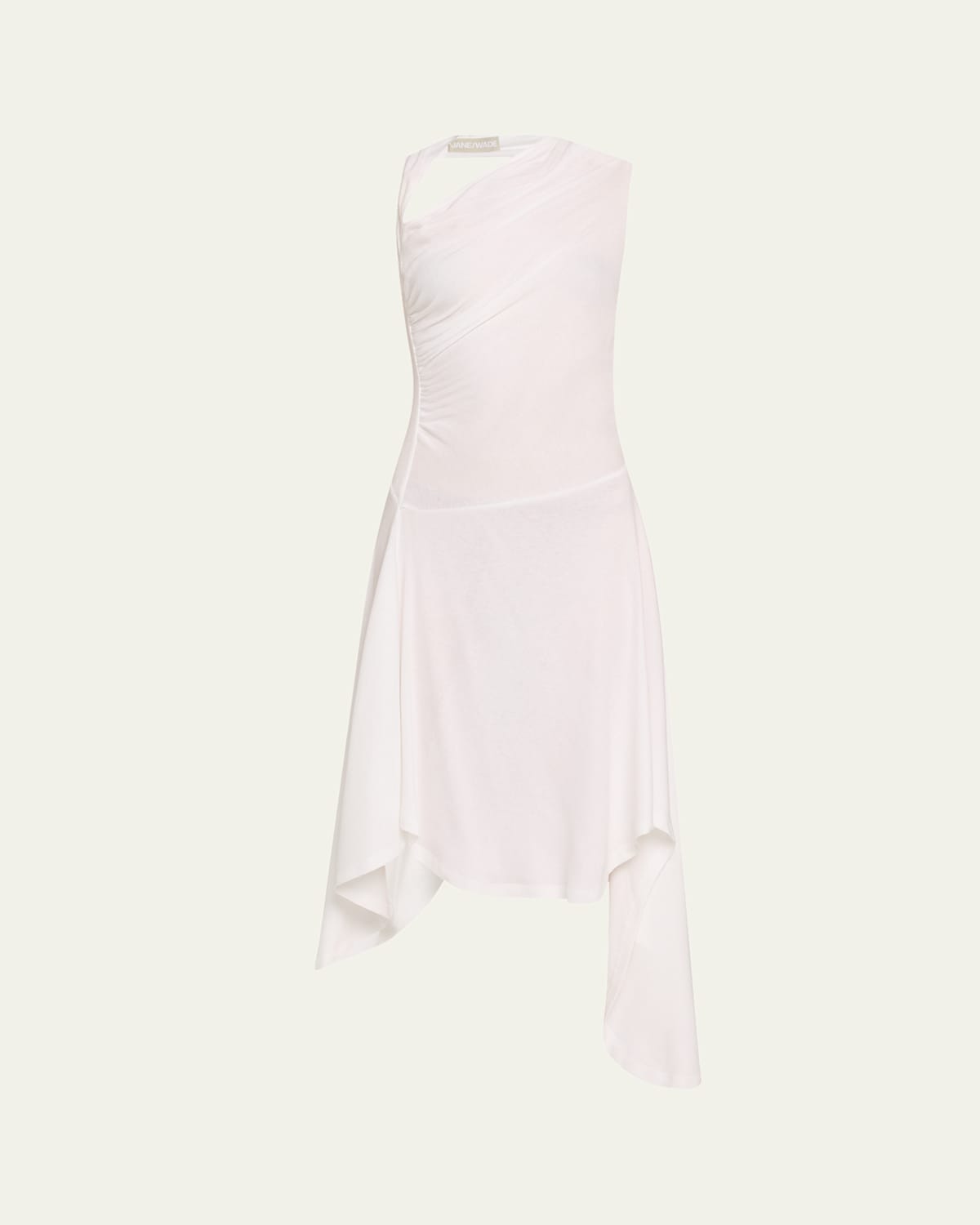 Draped Sleeveless Midi Dress