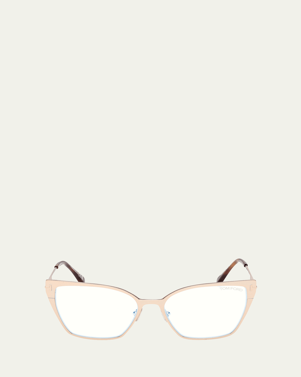 Tom Ford Butterfly Blue Block Optical Frames In Srgld