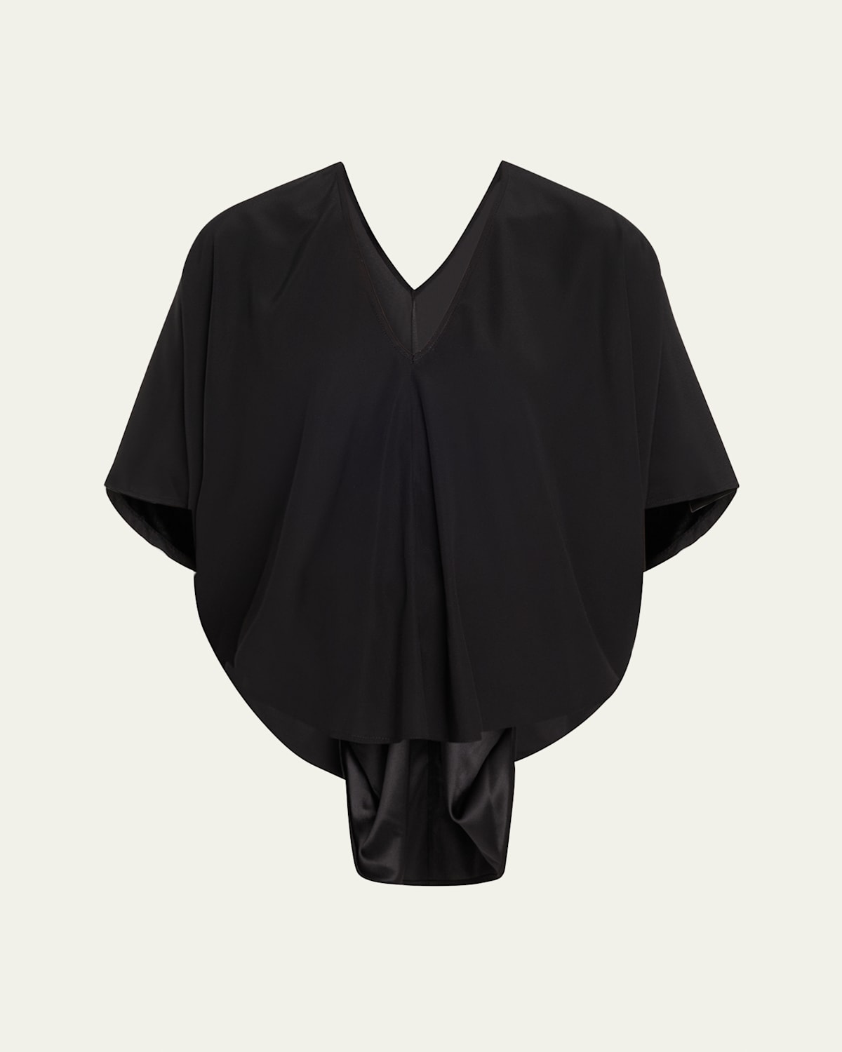 Circle Draped Silk Top