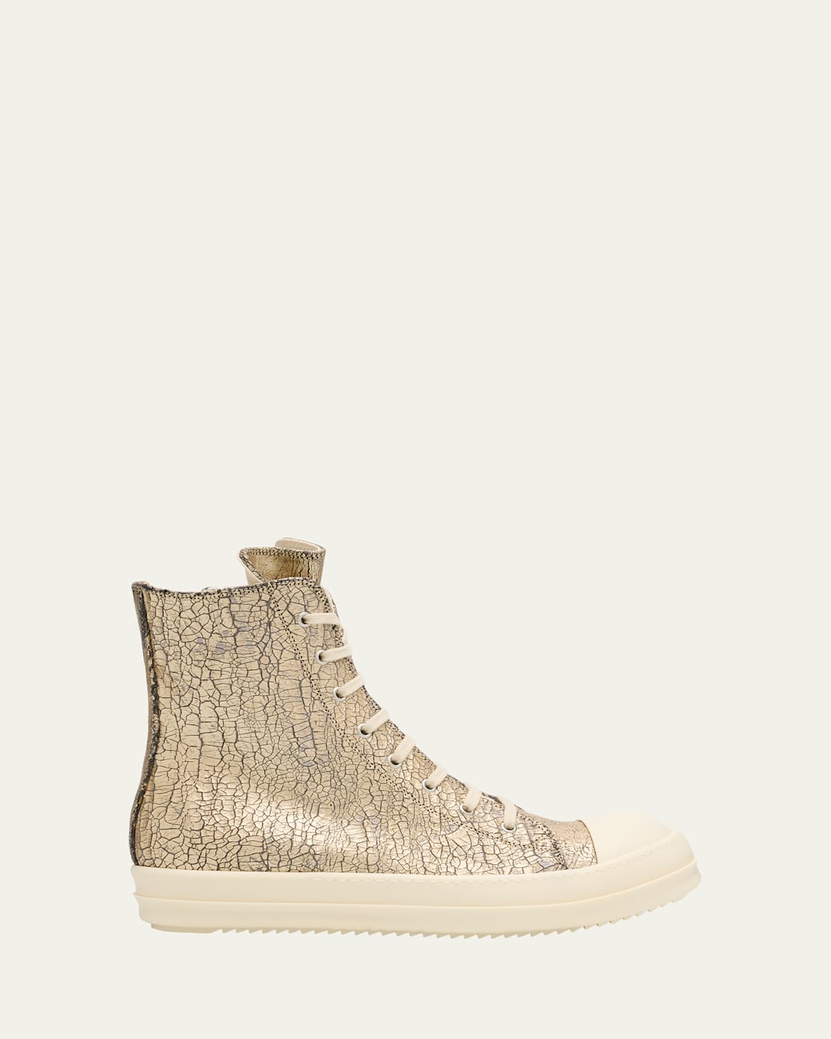 Men's Sneaks Metallic Denim High-Top Sneakers