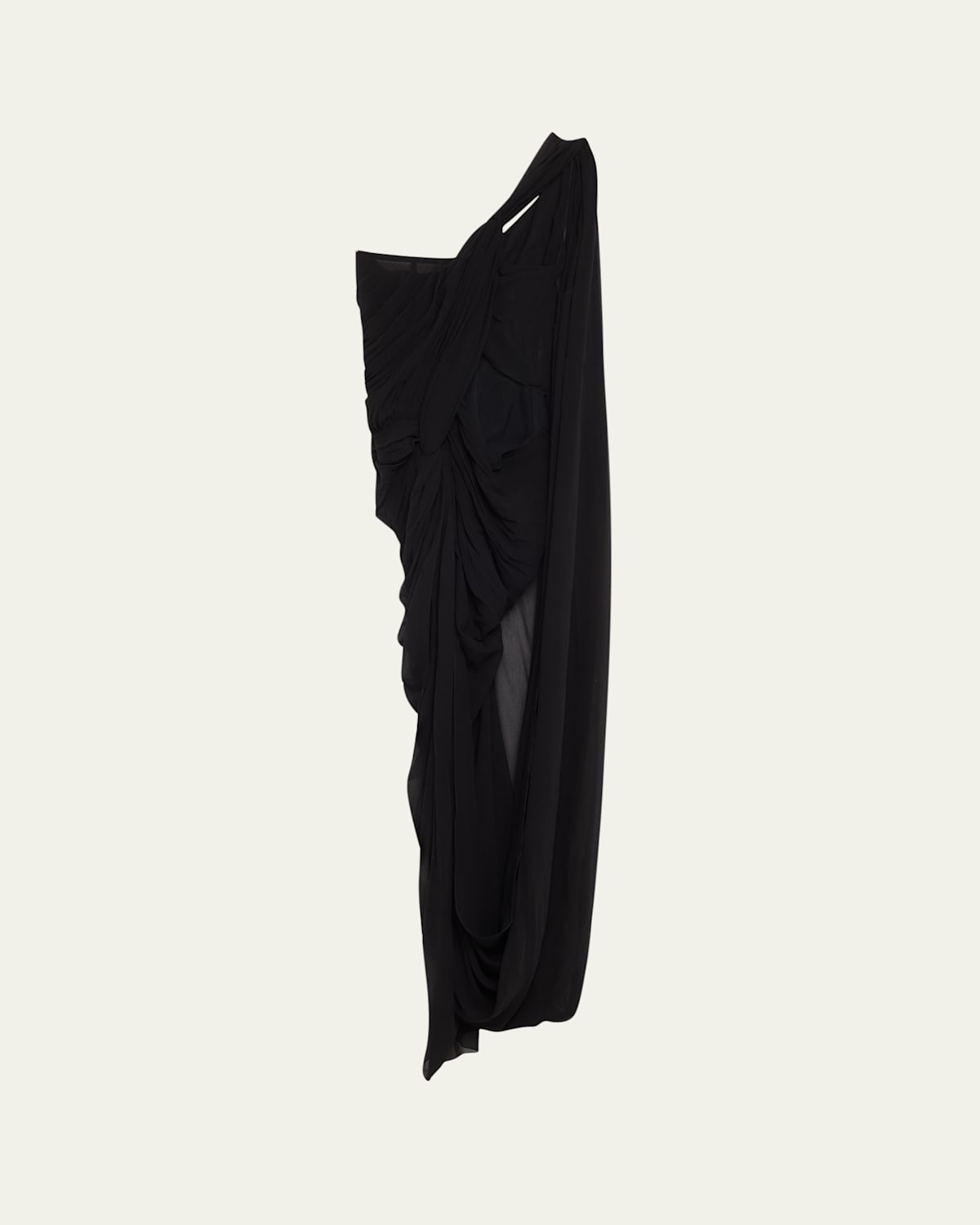 Stella Mccartney Asymmetric Draped Crepon Gown