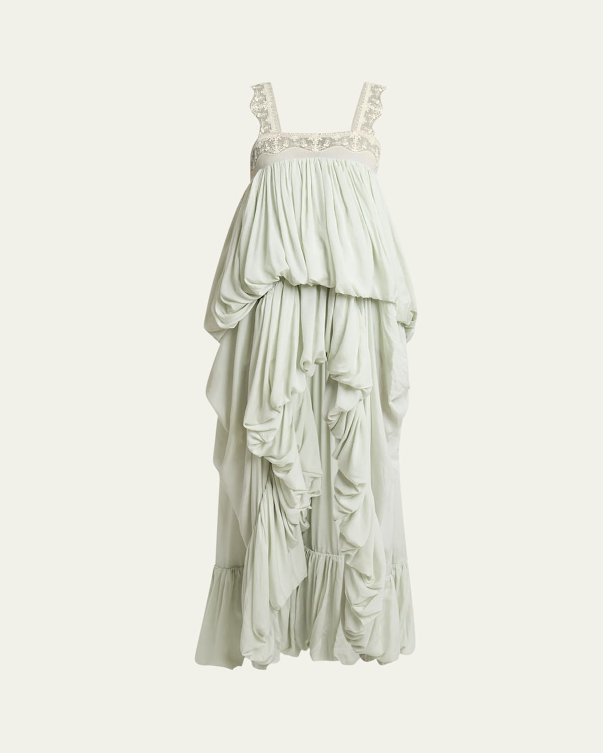 Shop Chloé High-low Ruffled Dress